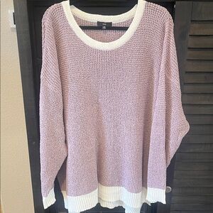 Fate Lavender Sweater with Cream Accents